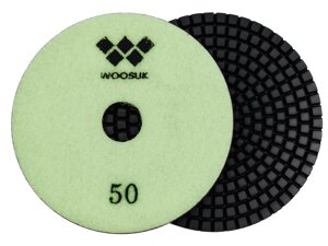 Алмазные гибкие диски Ø 100 №50 WOOSUK c водяным охлаждением