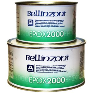 Густой эпоксидный клей EPOX 2000 BELLINZONI (Эпокс 2000 Беллинзони) для камня, цвет черный, 2,25 кг.