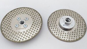 Алмазный диск гальванический 125 с фланцем оп мрамору (двустороннее напыление)