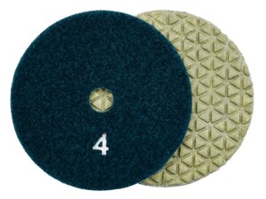 Алмазные гибкие шлифовальные диски №4 Ø 100 сухие "треугольники" 5 номеров 1 шт