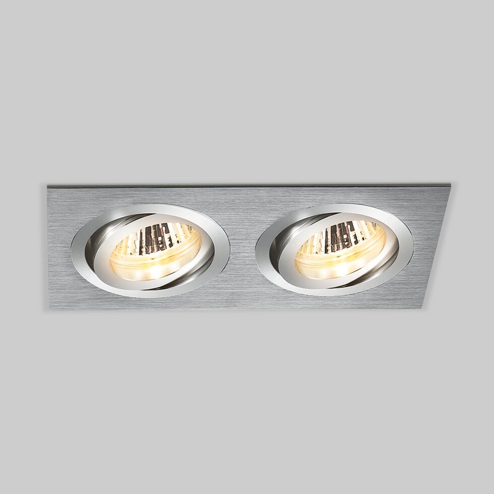 Алюминиевый точечный светильник 1011/2 MR16 CH хром от компании ФЕРОСВЕТ - фото 1