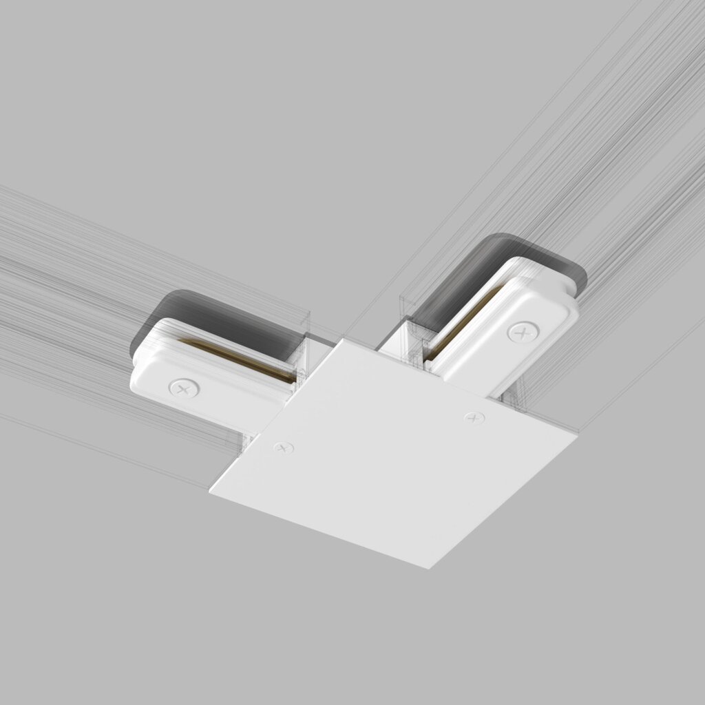 Basic System Коннектор угловой для встраиваемого шинопровода белый TRCM-1-1-L-WH от компании ФЕРОСВЕТ  ( FEROSVET) - фото 1