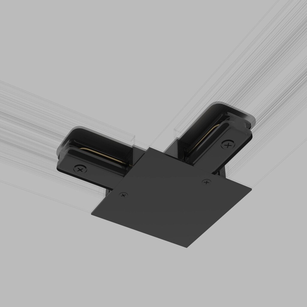 Basic System Коннектор угловой для встраиваемого шинопровода черный TRCM-1-1-L-BK от компании ФЕРОСВЕТ  ( FEROSVET) - фото 1