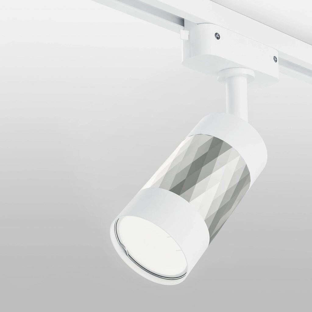 Basic System Трековый светильник GU10 Mizar (Белый/серебро) MRL 1007 от компании ФЕРОСВЕТ - фото 1