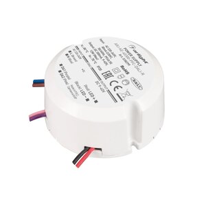 Блок питания ARJ-KE-40300-PFC-DALI-R (12W, 9-40V, 0.3A) (arlight, IP20 пластик, 3 года)