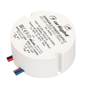 Блок питания ARJ-SP-42500-PFC-TRIAC-R (21W, 30-42V, 500ma) (arlight, IP44 пластик, 5 лет)