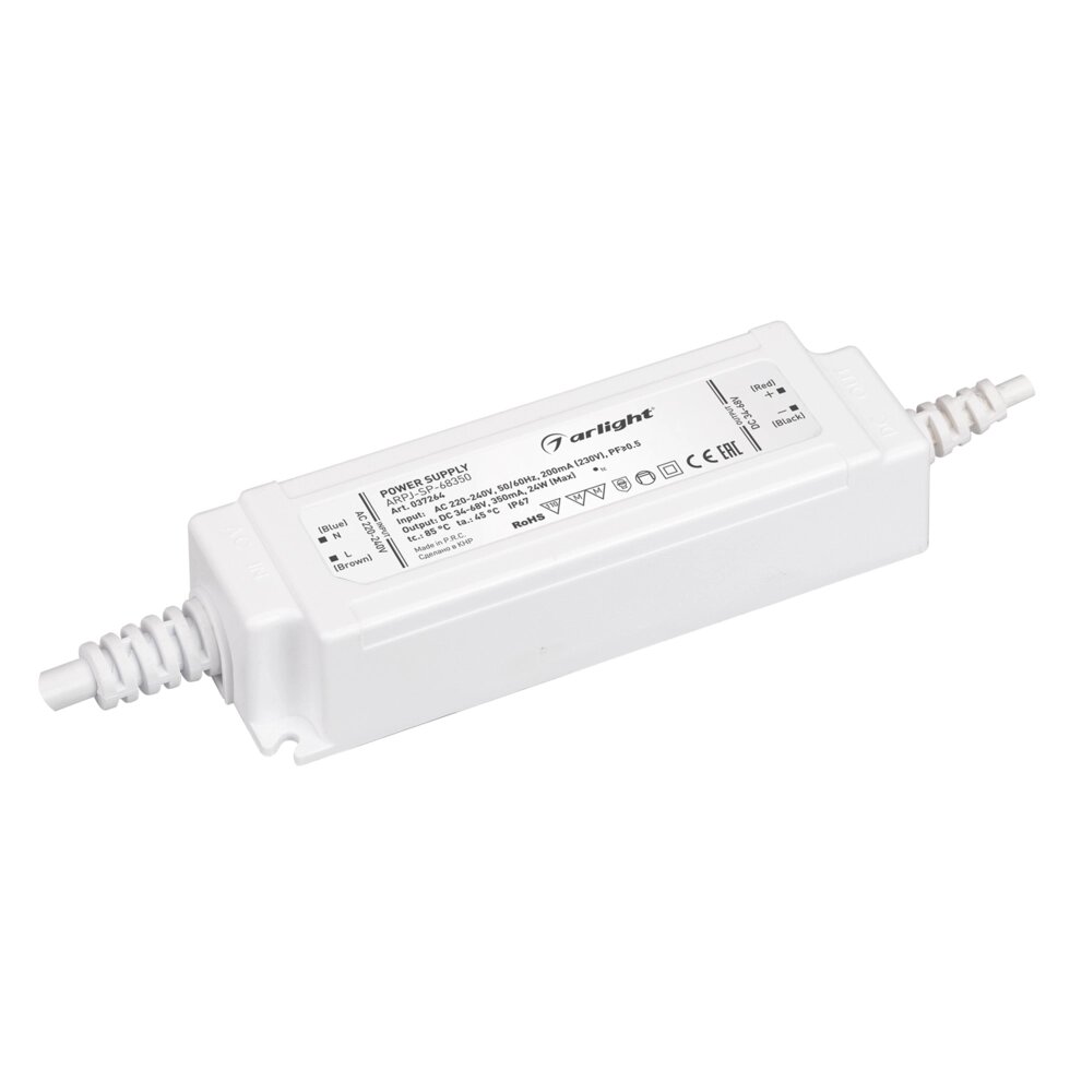 Блок питания ARPJ-SP-68350 (24W, 34-68V, 0.35A) (Arlight, IP67 Пластик, 5 лет) от компании ФЕРОСВЕТ - фото 1