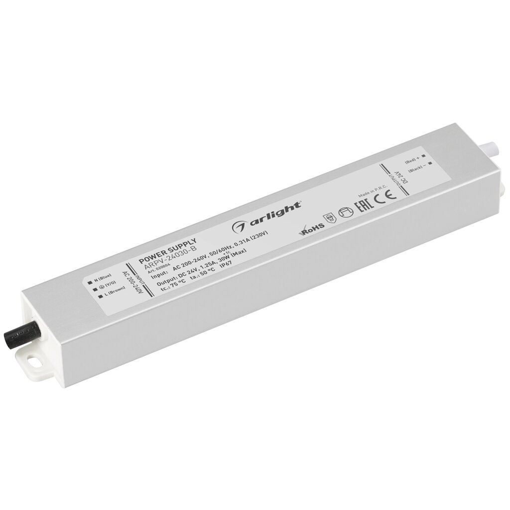 Блок питания ARPV-24030-B (24V, 1.3A, 30W) (Arlight, IP67 Металл, 3 года) от компании ФЕРОСВЕТ - фото 1