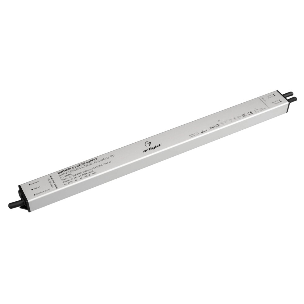 Блок питания ARPV-LG48240-LINEAR-PFC-DALI2-PD (48V, 5A, 240W) (Arlight, IP67 Металл, 5 лет) от компании ФЕРОСВЕТ  ( FEROSVET) - фото 1