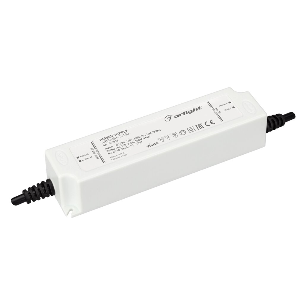 Блок питания ARPV-SP-12100 (12V, 8.3A, 100W) (Arlight, IP67 Пластик, 5 лет) от компании ФЕРОСВЕТ - фото 1