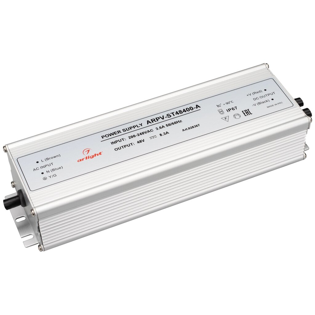 Блок питания ARPV-ST48400-A (48V, 8.3A, 400W) (Arlight, IP67 Металл, 3 года) от компании ФЕРОСВЕТ - фото 1