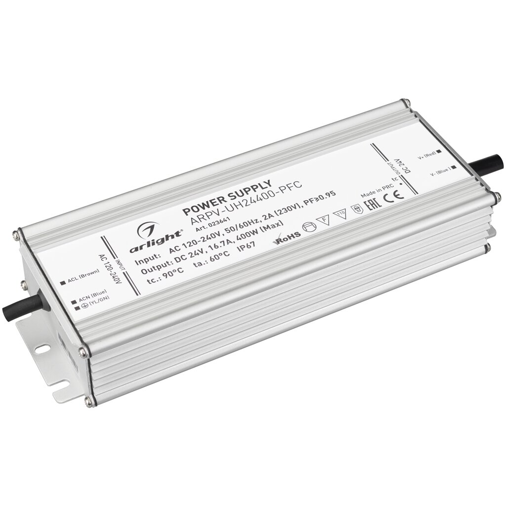 Блок питания ARPV-UH24400-PFC (24V, 16.7A, 400W) (Arlight, IP67 Металл, 7 лет) от компании ФЕРОСВЕТ - фото 1