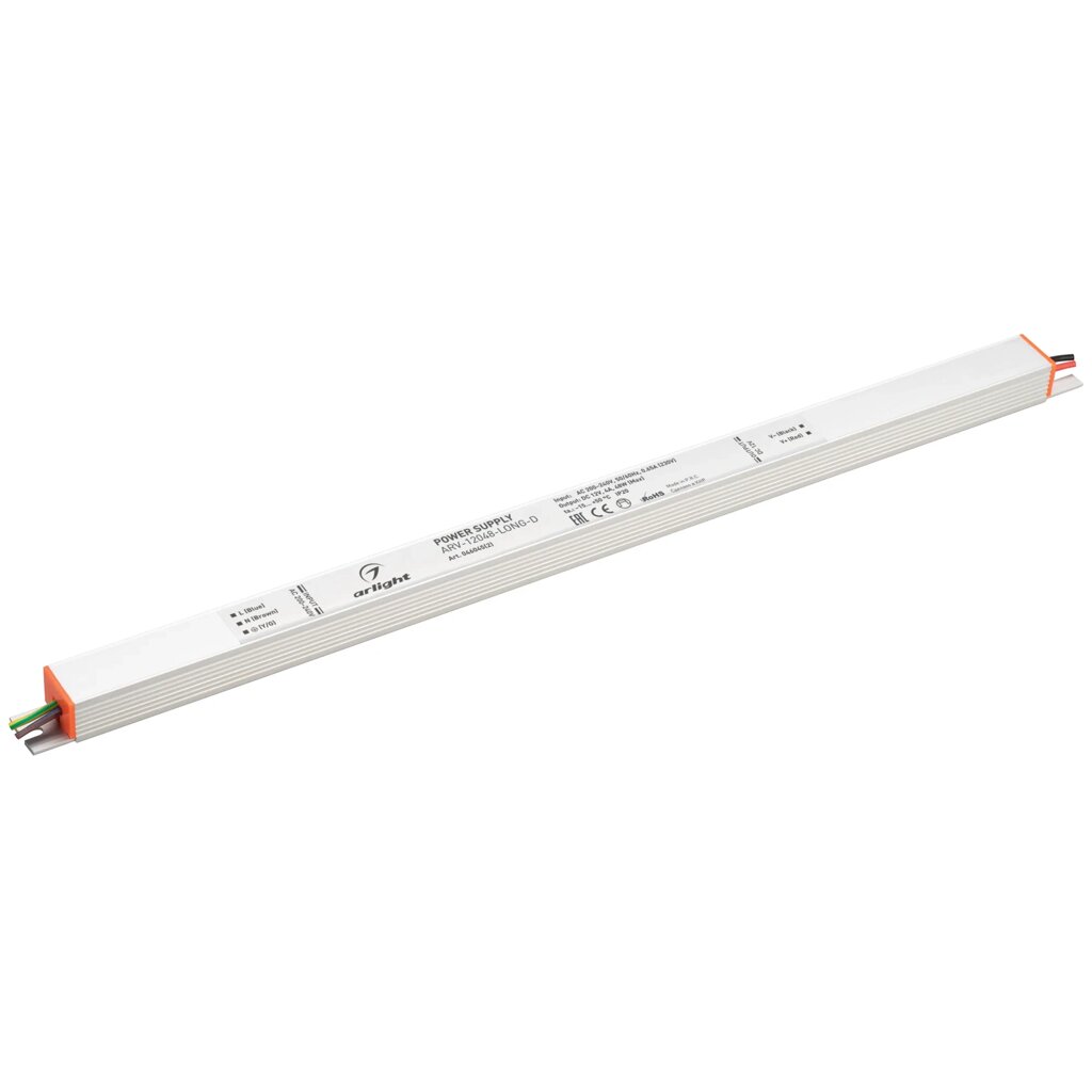 Блок питания ARV-12048-LONG-D (12V, 4A, 48W) (Arlight, IP20 Металл, 3 года) 046045(2) от компании ФЕРОСВЕТ  ( FEROSVET) - фото 1