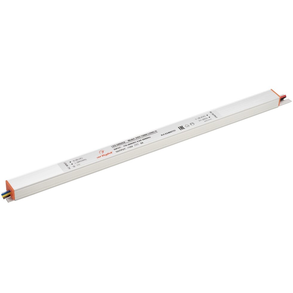 Блок питания ARV-12060-LONG-D (12V, 5A, 60W) (Arlight, IP20 Металл, 2 года) от компании ФЕРОСВЕТ  ( FEROSVET) - фото 1