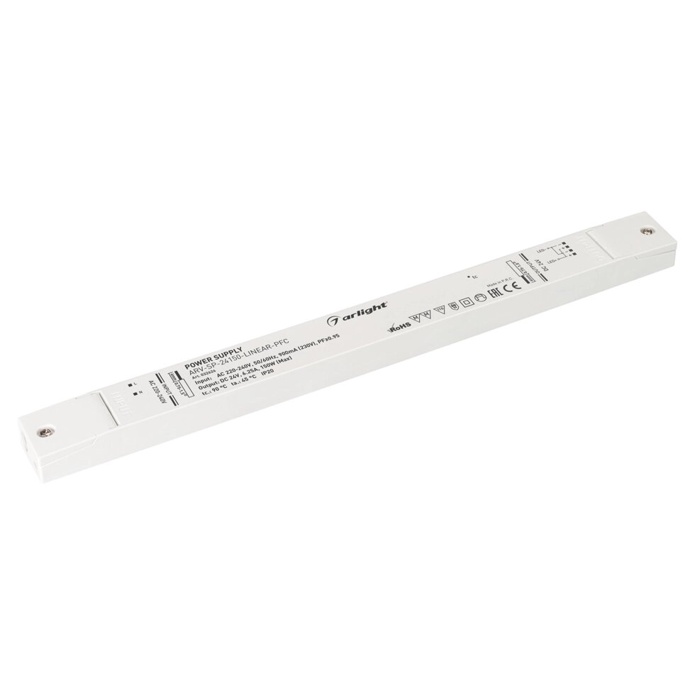 Блок питания ARV-SP-24150-LINEAR-PFC (24V, 6.25A, 150W) (Arlight, IP20 Пластик, 5 лет) от компании ФЕРОСВЕТ - фото 1