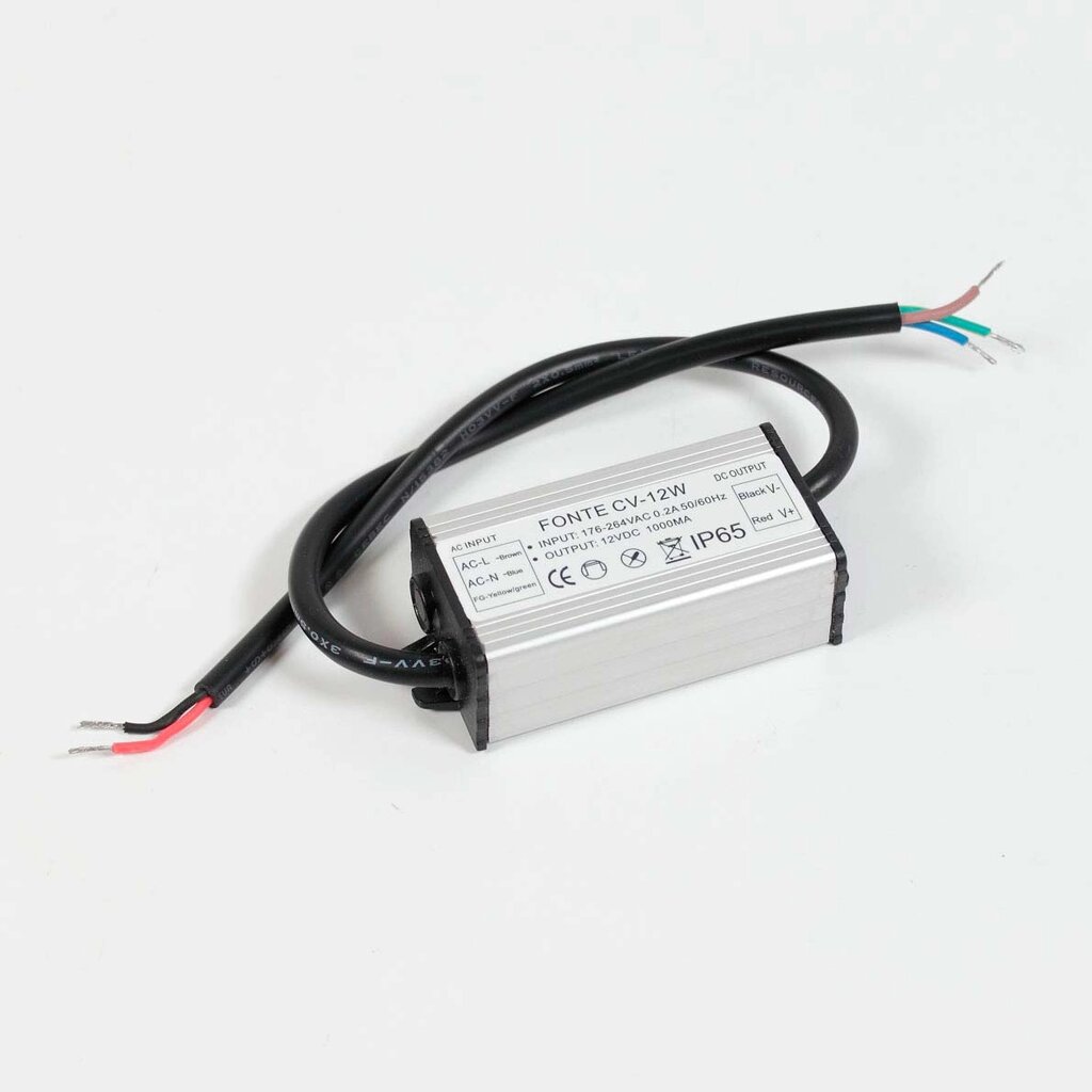 Блок питания Fonte CV-12W, SP-DM12-12, 12V 12W 1A IP65 DELCI от компании ФЕРОСВЕТ  ( FEROSVET) - фото 1