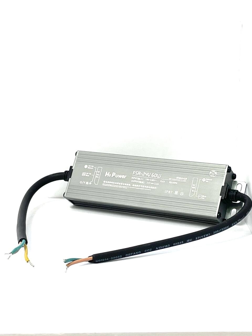 Блок питания FSA-24V 60W (24V, 60W, 2.5A, IP67) DELCI от компании ФЕРОСВЕТ - фото 1