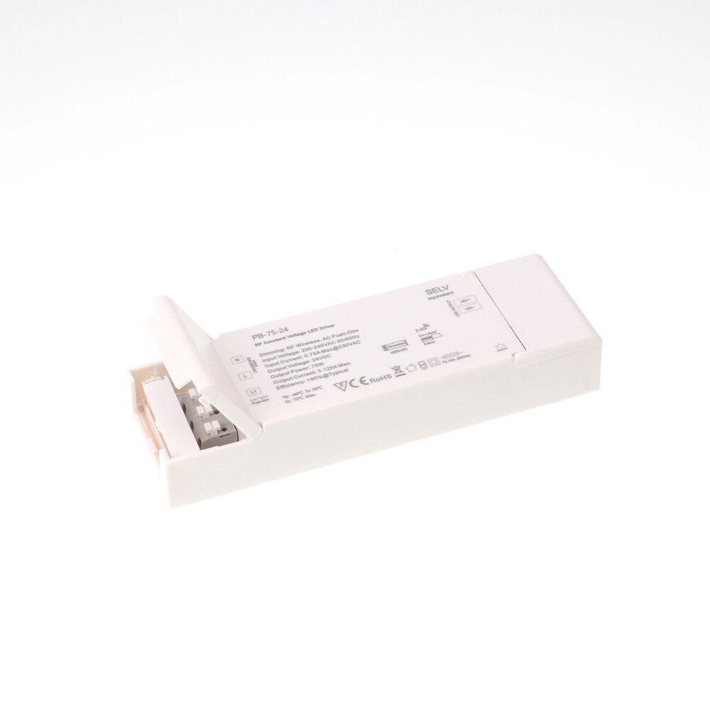 Блок питания PB-75-24 DIM7 (DIM/ RF2.4GHz, AC Push-Dim, 220V, 24V, Max. 3.125A, 75W) DELCI от компании ФЕРОСВЕТ - фото 1