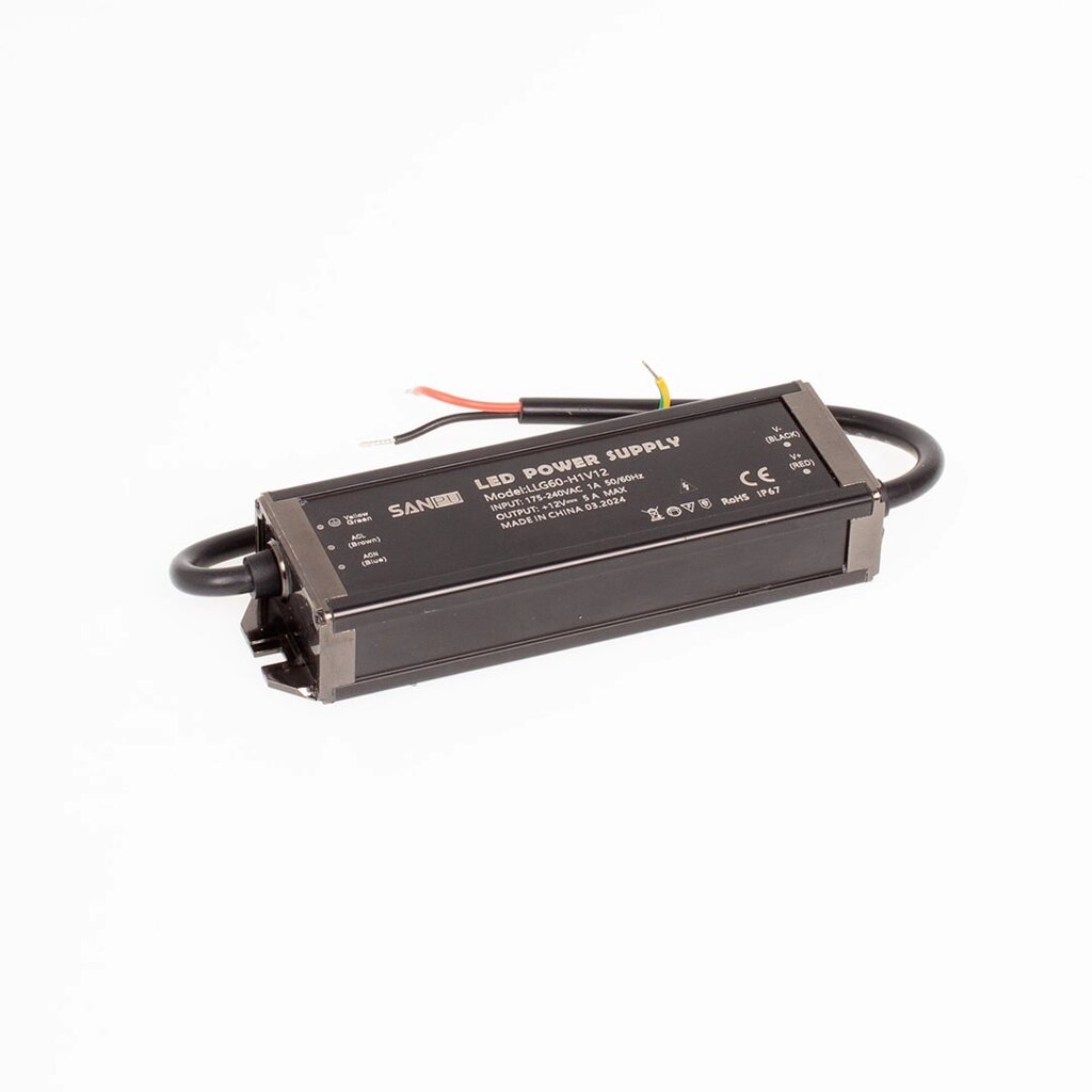 Блок питания SANPU LLG60-H1V12 (12V, 60W, 5A, IP67) DELCI от компании ФЕРОСВЕТ  ( FEROSVET) - фото 1