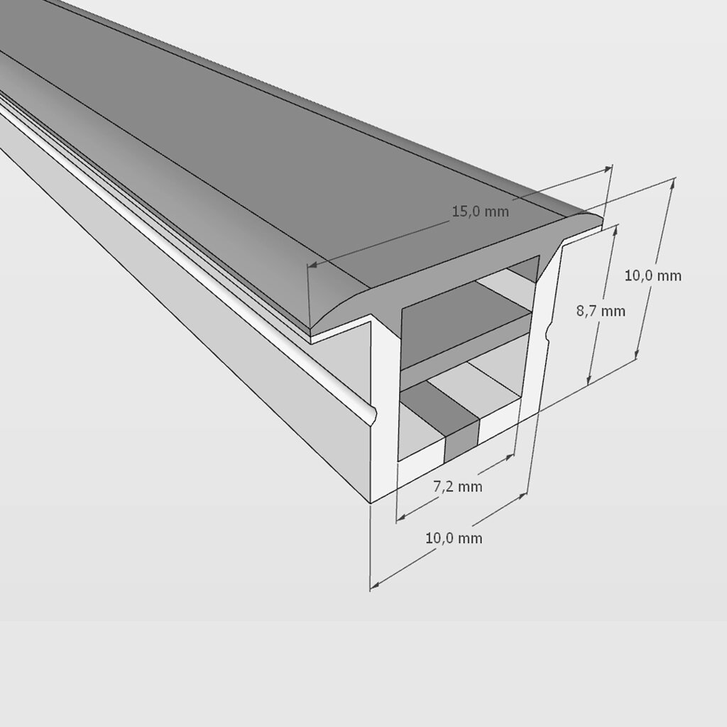 Cиликоновая оболочка встраиваемая T1010 S29 (10*10mm, pcb 6mm) от компании ФЕРОСВЕТ - фото 1