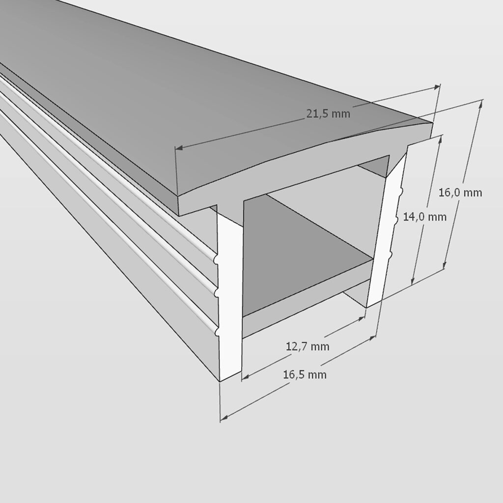 Cиликоновая оболочка встраиваемая T1616KB S43 (16*16mm, pcb 10mm) от компании ФЕРОСВЕТ - фото 1