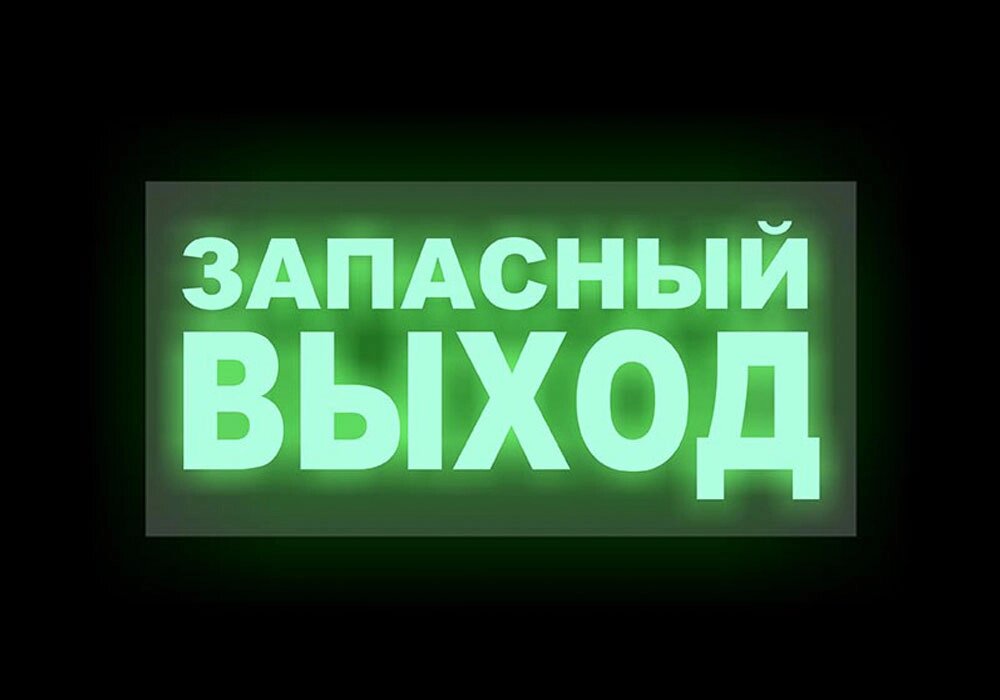 Эвакуационная табличка "Запасный выход" от компании ФЕРОСВЕТ  ( FEROSVET) - фото 1