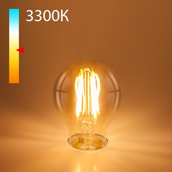 Филаментная светодиодная лампа А60 12W 3300K E27 (тонированная) BLE2710 от компании ФЕРОСВЕТ - фото 1