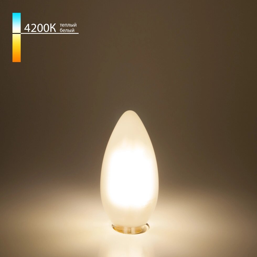 Филаментная светодиодная лампа "Свеча" С35 7W 4200K E14 BLE1410 от компании ФЕРОСВЕТ - фото 1