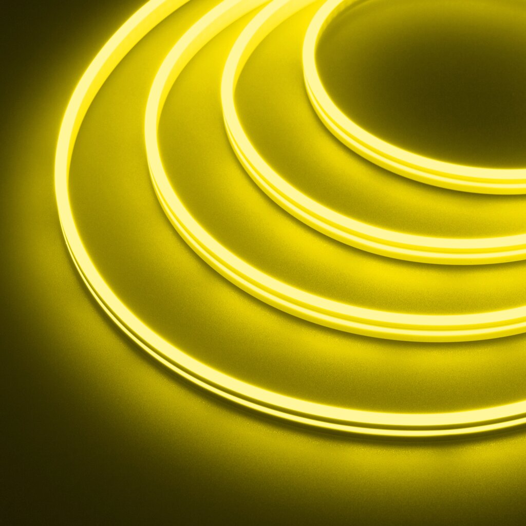 Гибкий неон ARL-MOONLIGHT-1004-SIDE 24V Yellow (Arlight, 6.8 Вт/м, IP65) от компании ФЕРОСВЕТ - фото 1