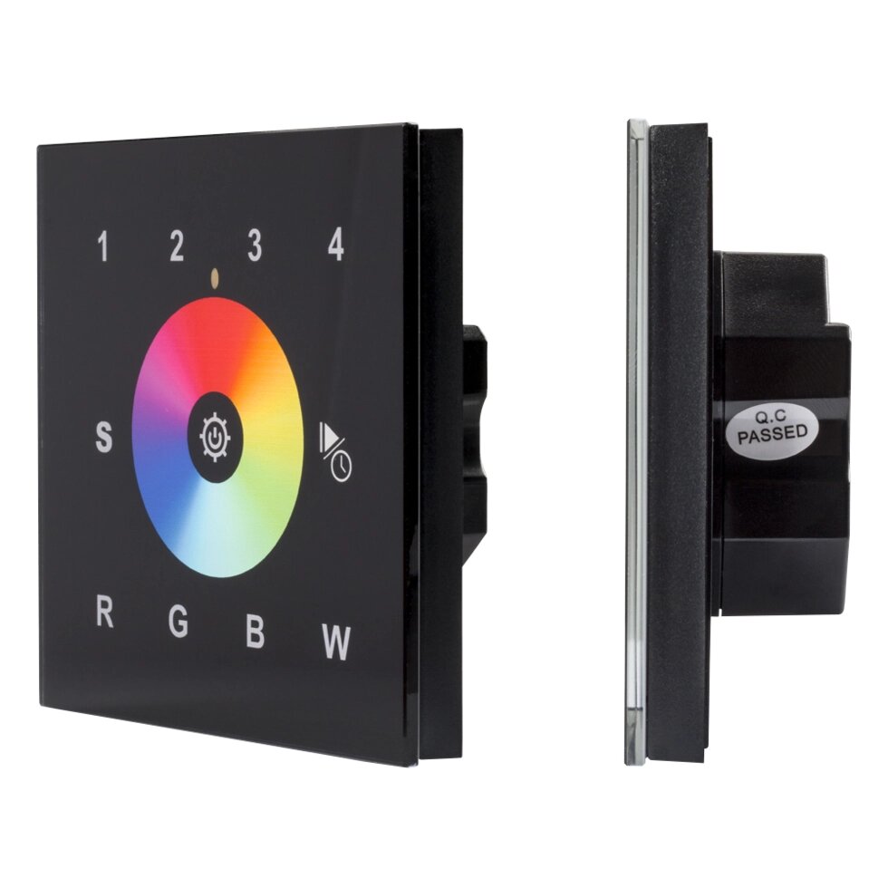 INTELLIGENT ARLIGHT Сенсорная панель DALI-901-11-4G-RGBW-DT6-IN Black (BUS/230V) (IARL, IP20 Пластик, 3 года) от компании ФЕРОСВЕТ - фото 1