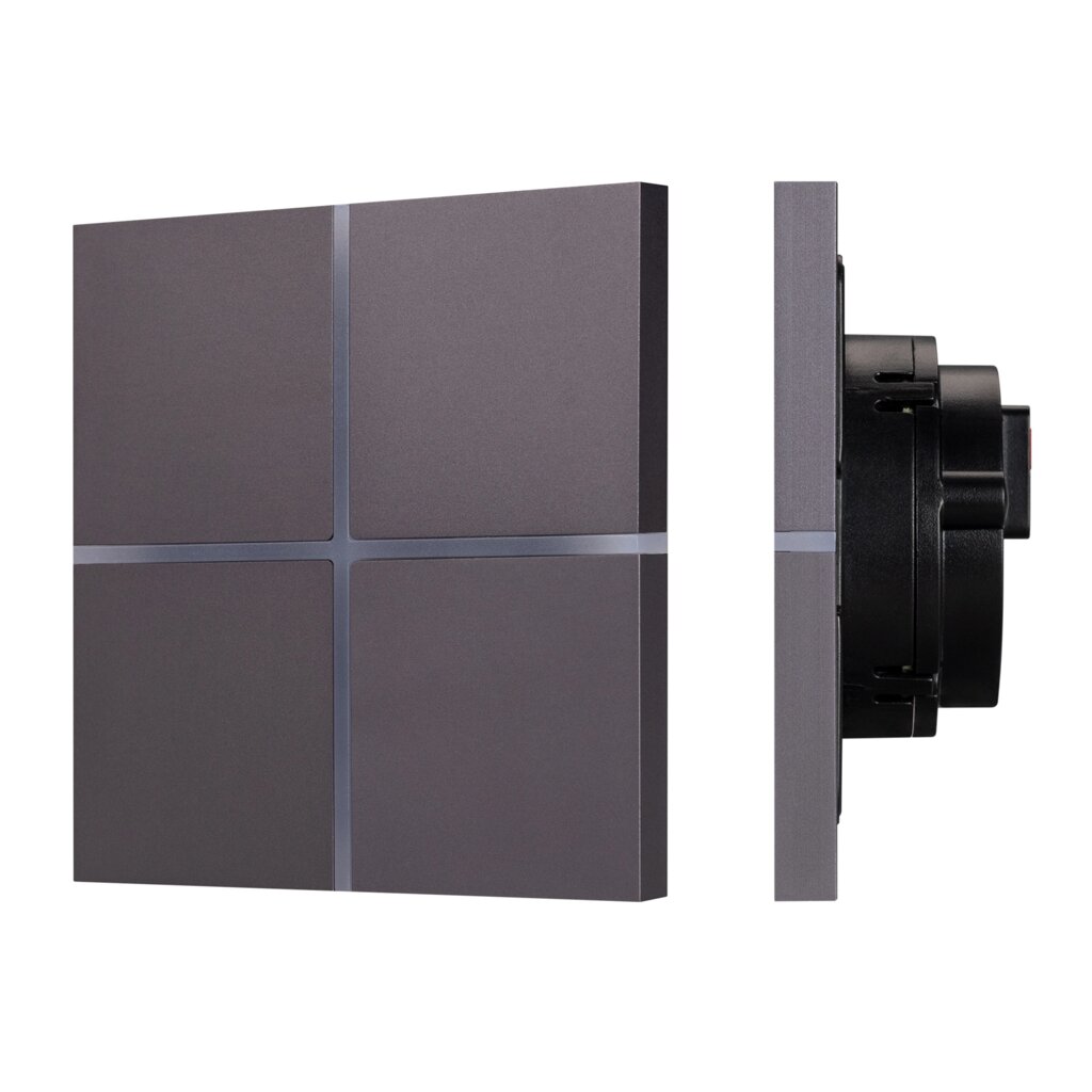 INTELLIGENT ARLIGHT Сенсорная панель KNX-304-13-IN Grey (BUS, Frameless) (IARL, IP20 Металл, 2 года) от компании ФЕРОСВЕТ - фото 1