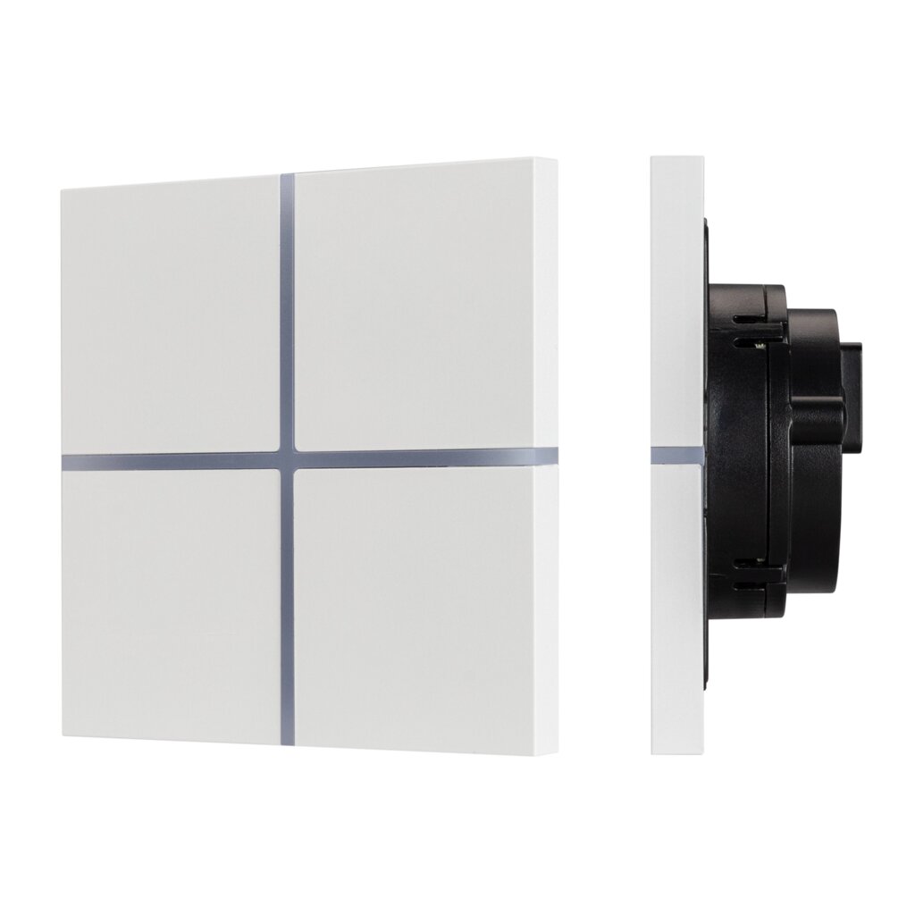 INTELLIGENT ARLIGHT Сенсорная панель KNX-304-13-IN White (BUS, Frameless) (IARL, IP20 Металл, 2 года) от компании ФЕРОСВЕТ - фото 1