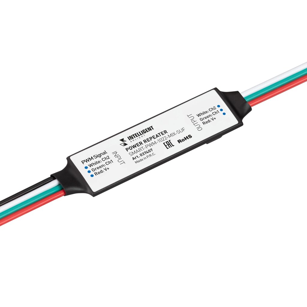 INTELLIGENT ARLIGHT Усилитель SMART-PWM-1022-MIX-SUF (12-24V, 2x2.5A) (IARL, IP20 Пластик, 5 лет) от компании ФЕРОСВЕТ - фото 1