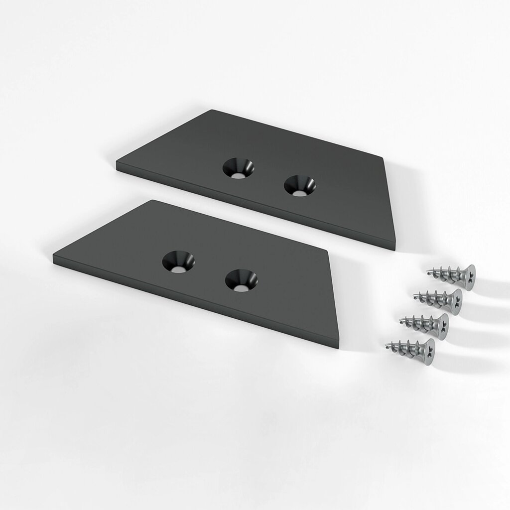 Комплект заглушек черный для накладного алюминиевого профиля светодиодной ленты (1 пара) ZL-2-ALP022 от компании ФЕРОСВЕТ - фото 1