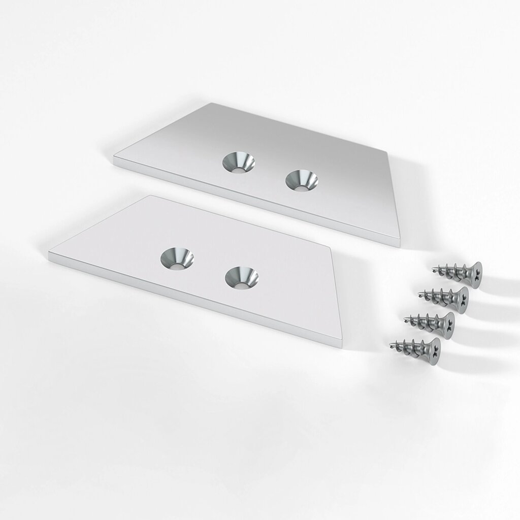 Комплект заглушек для накладного алюминиевого профиля светодиодной ленты (1 пара) ZL-2-ALP022 от компании ФЕРОСВЕТ - фото 1