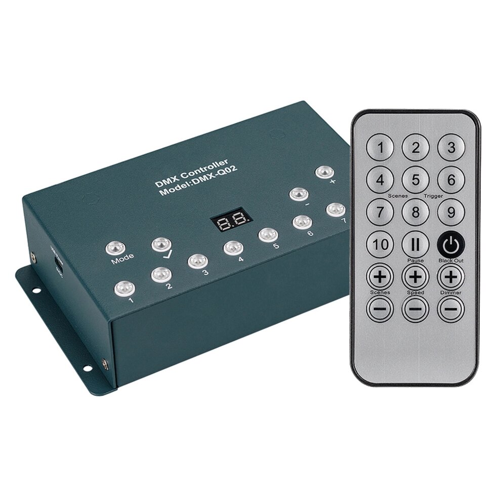 Контроллер DMX-Q02A (USB, 512 каналов, ПДУ 18кн) (Arlight, IP20 Металл, 1 год) от компании ФЕРОСВЕТ - фото 1
