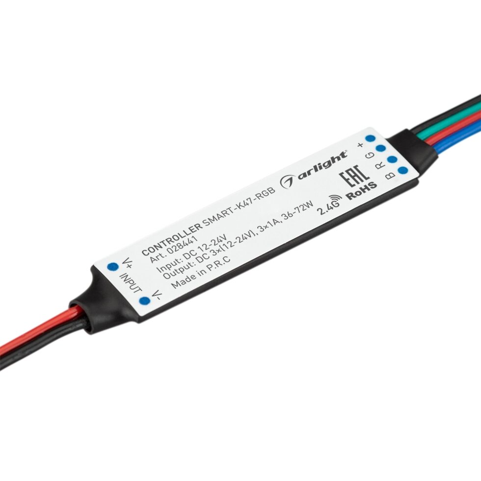 Контроллер SMART-K47-RGB (12-24V, 3x1A, 2.4G) (Arlight, IP20 Пластик, 5 лет) от компании ФЕРОСВЕТ - фото 1