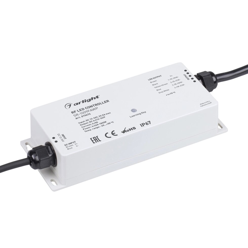 Контроллер SR-1009FAWP (12-36V, 240-720W) (Arlight, IP67 Пластик, 3 года) от компании ФЕРОСВЕТ - фото 1