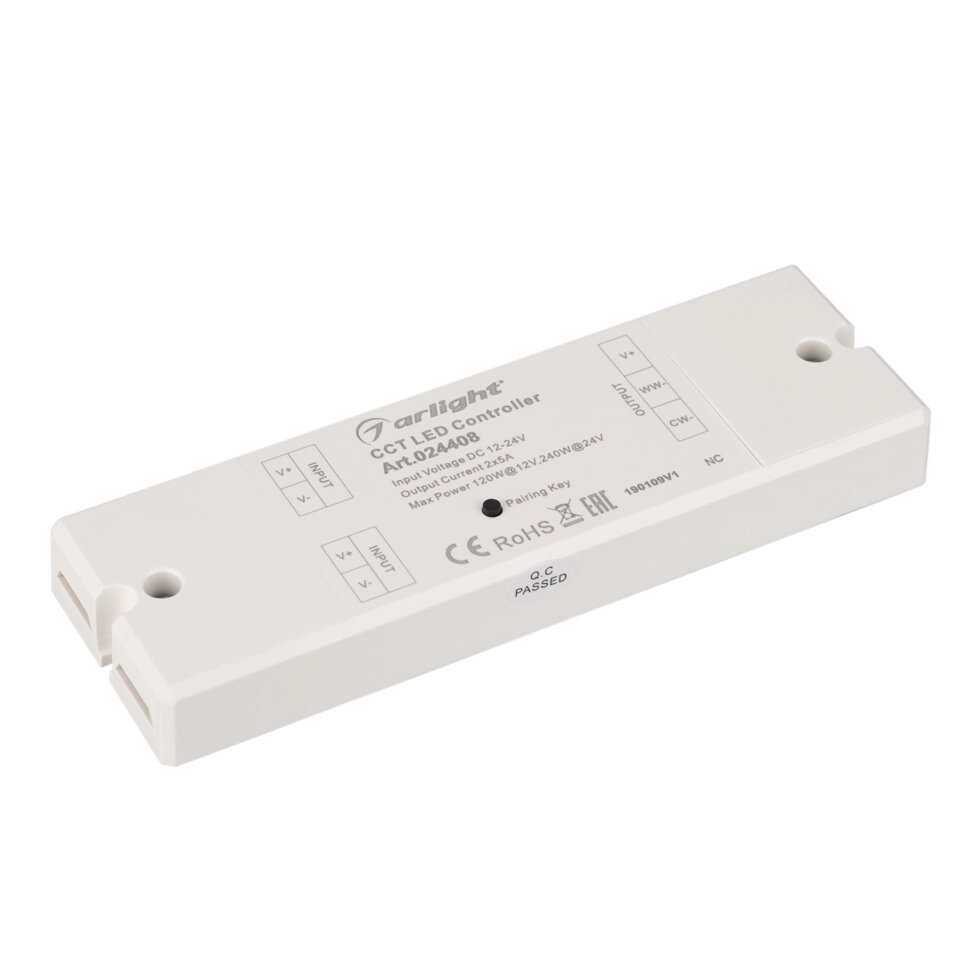 Контроллер SR-2839MIX White (12-24V, 2x5A, ПДУ) (Arlight, IP20 Пластик, 1 год) от компании ФЕРОСВЕТ - фото 1