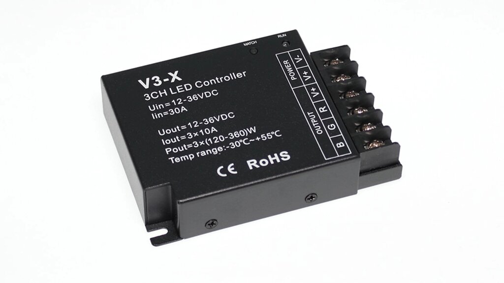 Контроллер V3-X IC42 RGB/CCT/DIM (12-36V, 3ch x 10A, 360/720/1080W) DELCI от компании ФЕРОСВЕТ - фото 1