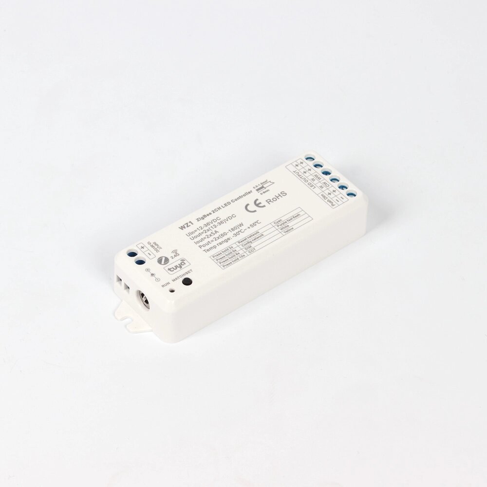 Контроллер WZ1 KZ7 (ZigBee, 2.4G, tuya, 12-36V, 2ch x 5A, 120/240/360W) DELCI от компании ФЕРОСВЕТ - фото 1