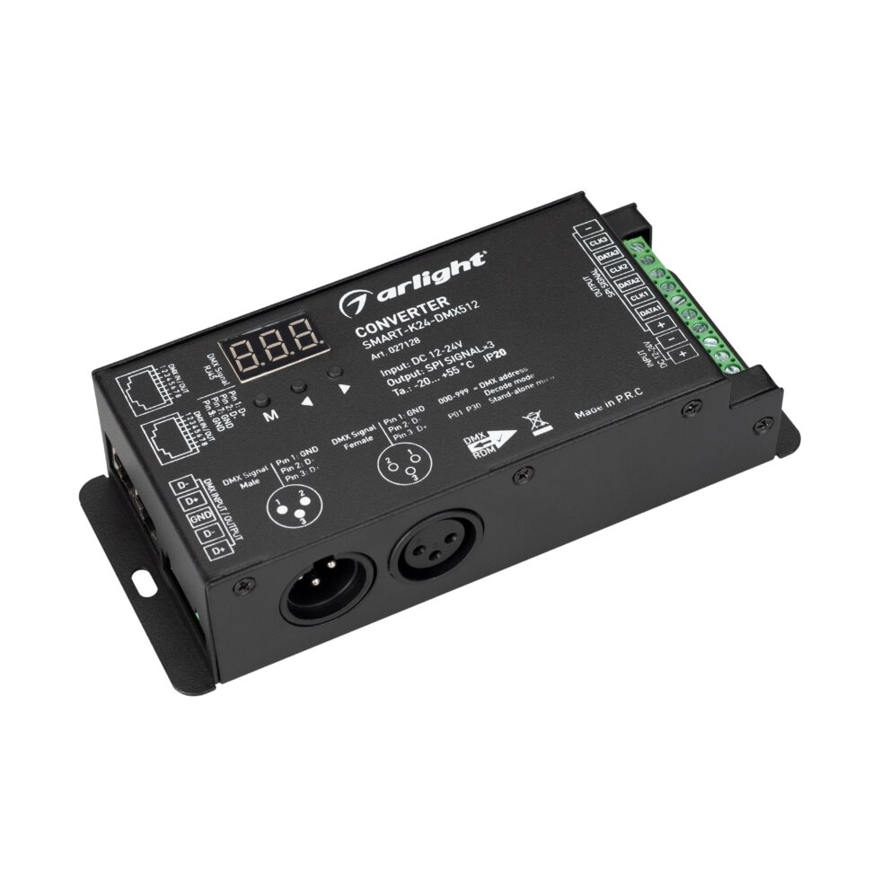 Конвертер SMART-K24-DMX512 (12-24V, SPI, 2.4G) (Arlight, IP20 Металл, 5 лет) от компании ФЕРОСВЕТ - фото 1