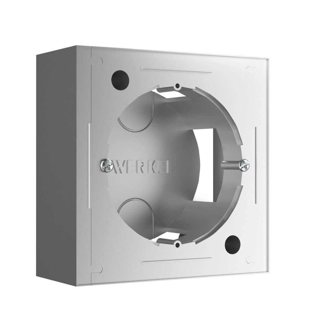 Коробка для накладного монтажа (серебряный) W8000006 от компании ФЕРОСВЕТ - фото 1