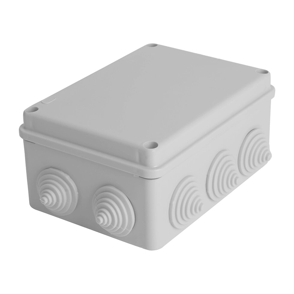 Коробка разветвительная STEKKER EBX20-310-55, 190*140*70мм, 10 вводов, IP55, светло-серая (GE41244) от компании ФЕРОСВЕТ - фото 1