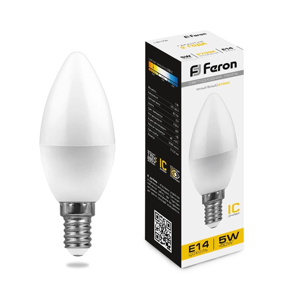 Лампа светодиодная FERON LB-72 от компании ФЕРОСВЕТ - фото 1