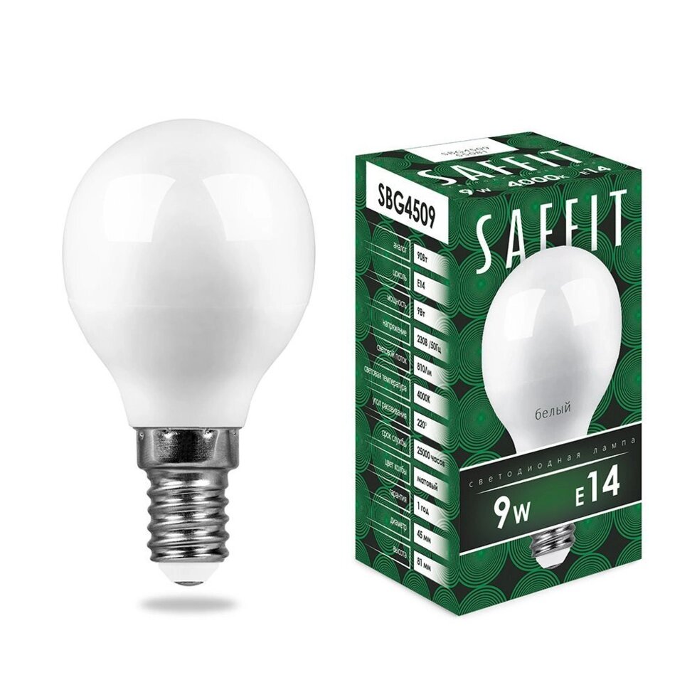 Лампа светодиодная SAFFIT SBG4509 от компании ФЕРОСВЕТ - фото 1
