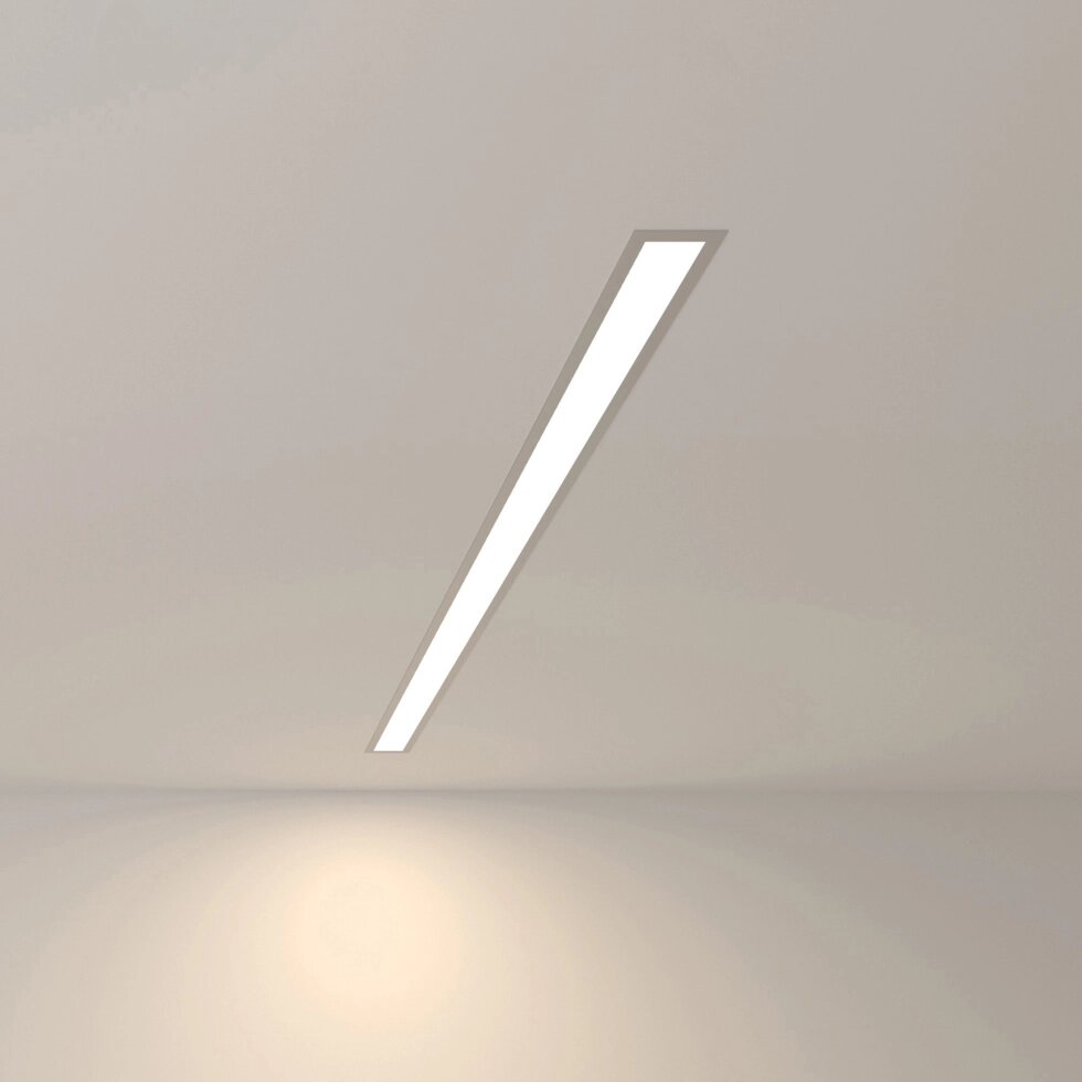 Линейный светодиодный встраиваемый светильник 103см 20Вт 4200К матовое серебро 101-300-103 от компании ФЕРОСВЕТ - фото 1