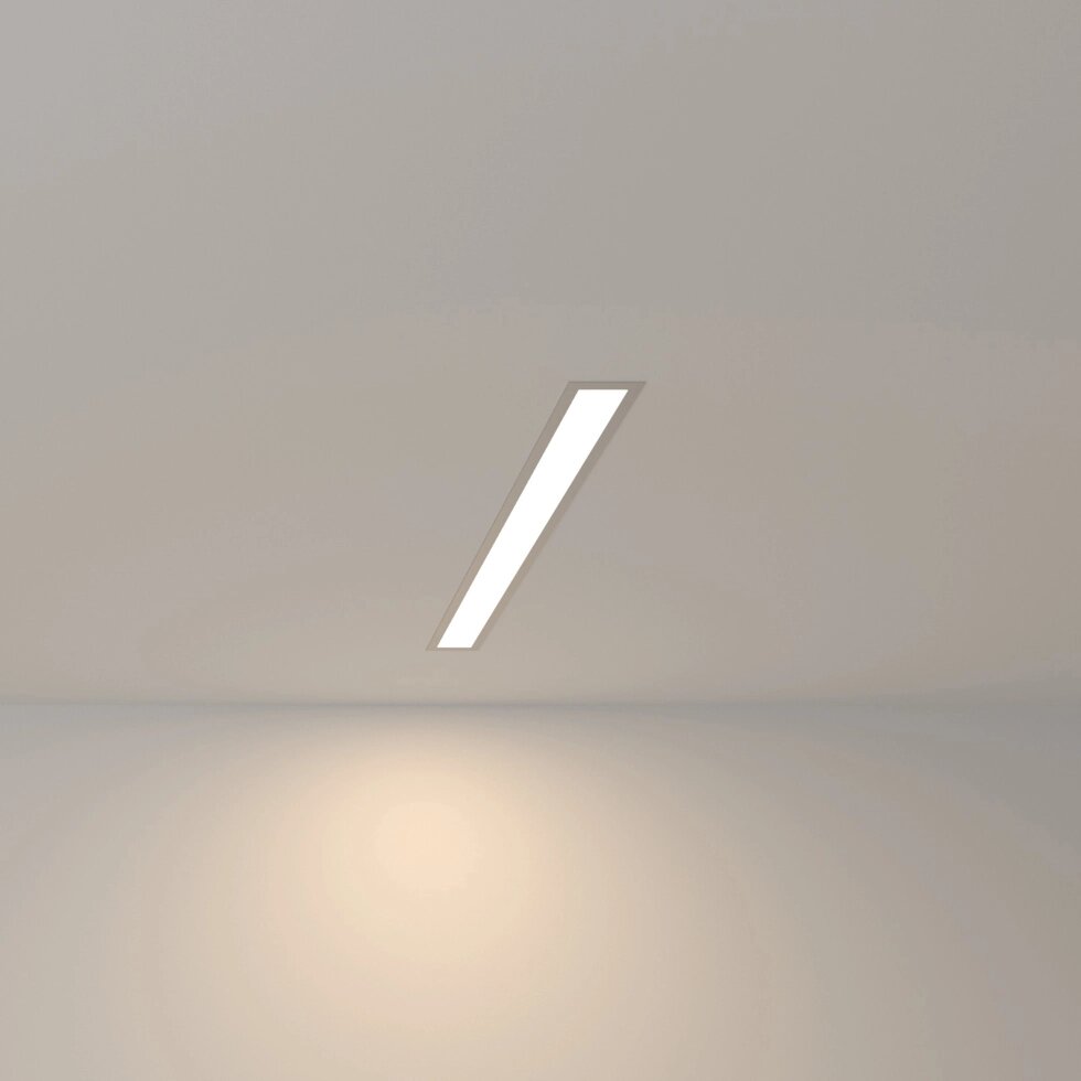 Линейный светодиодный встраиваемый светильник 53см 10Вт 4200К матовое серебро 101-300-53 от компании ФЕРОСВЕТ - фото 1