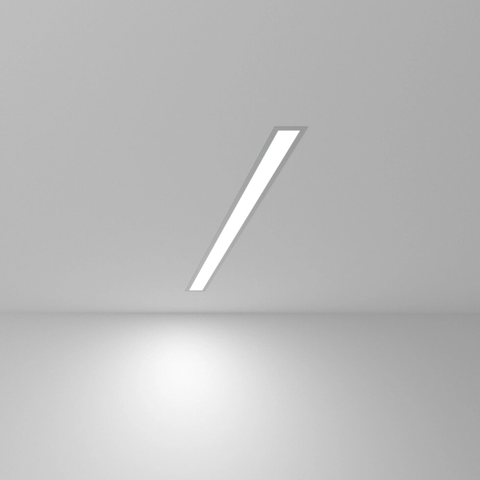 Линейный светодиодный встраиваемый светильник 78см 15Вт 6500К матовое серебро 101-300-78 от компании ФЕРОСВЕТ - фото 1