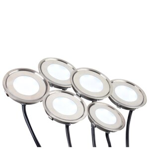 Набор KT-R-6x0.5W LED Day White 12V (круг) (Arlight, IP67 Металл, 1 год)